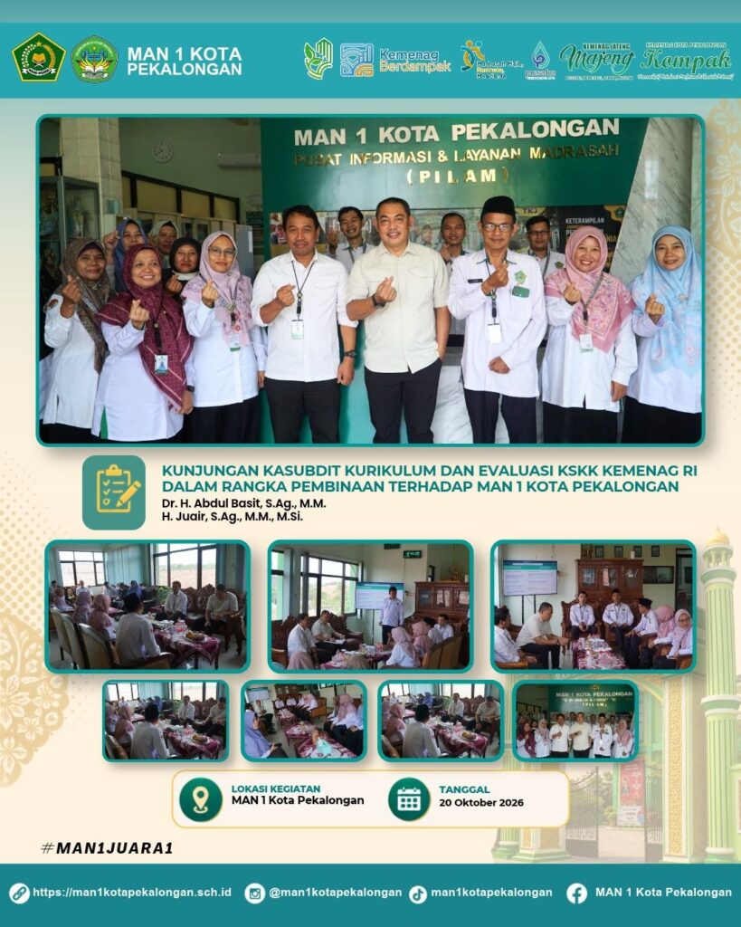 kunjungan kasubdit kurikulum evaluasi kskk kemenag ri