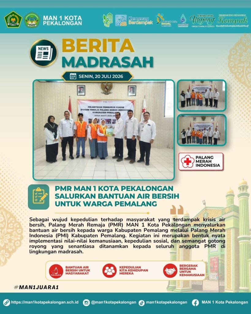 pmr man 1 salurkan bantuan airbersih