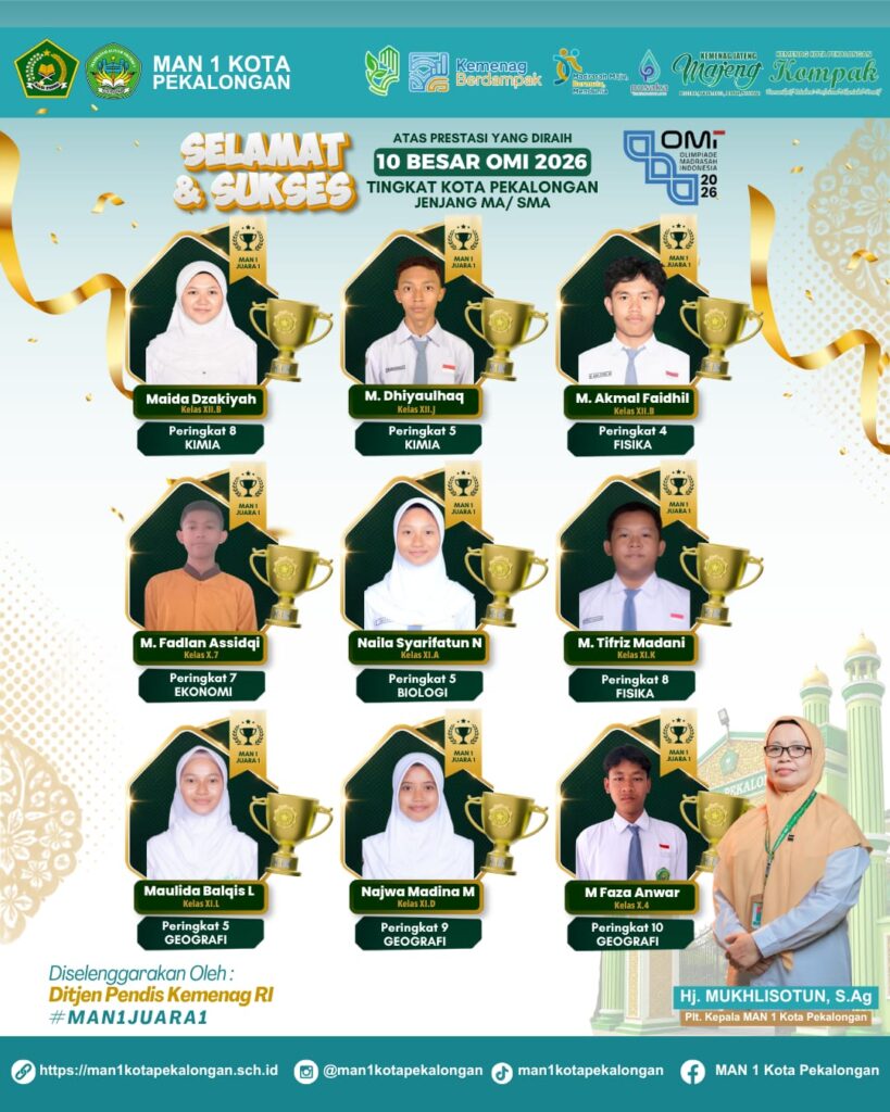 10 besar OMI tingkat kota pekalongan