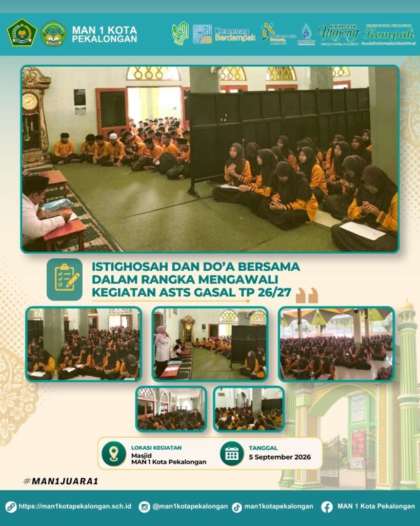 istighosah dan doa bersama mengawali kegiatan asts gasal tp 26-27