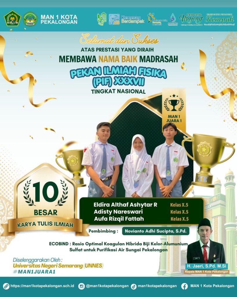 10 besar karya tulis ilmiah pada pekan ilmiah fisika (PIF) XXXVII
