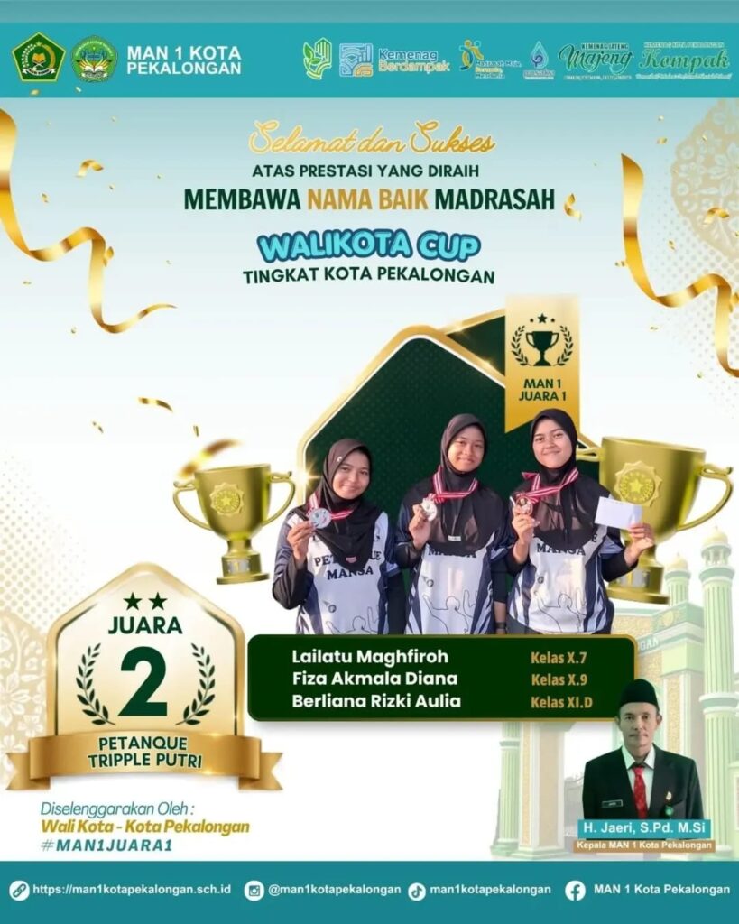 juara 2 pentaque tripple putri pada ajang walikota cup kota pekalongan 2026