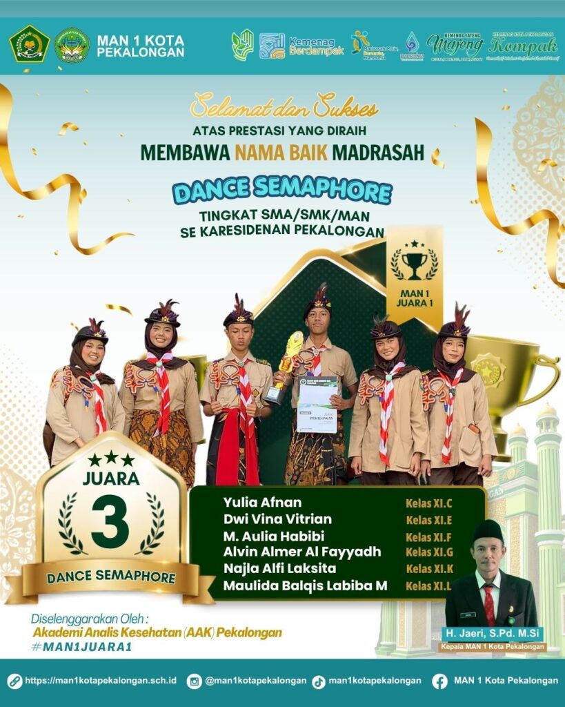 juara 3 dance semaphore tingkat sma sekaresidenan pekalongan