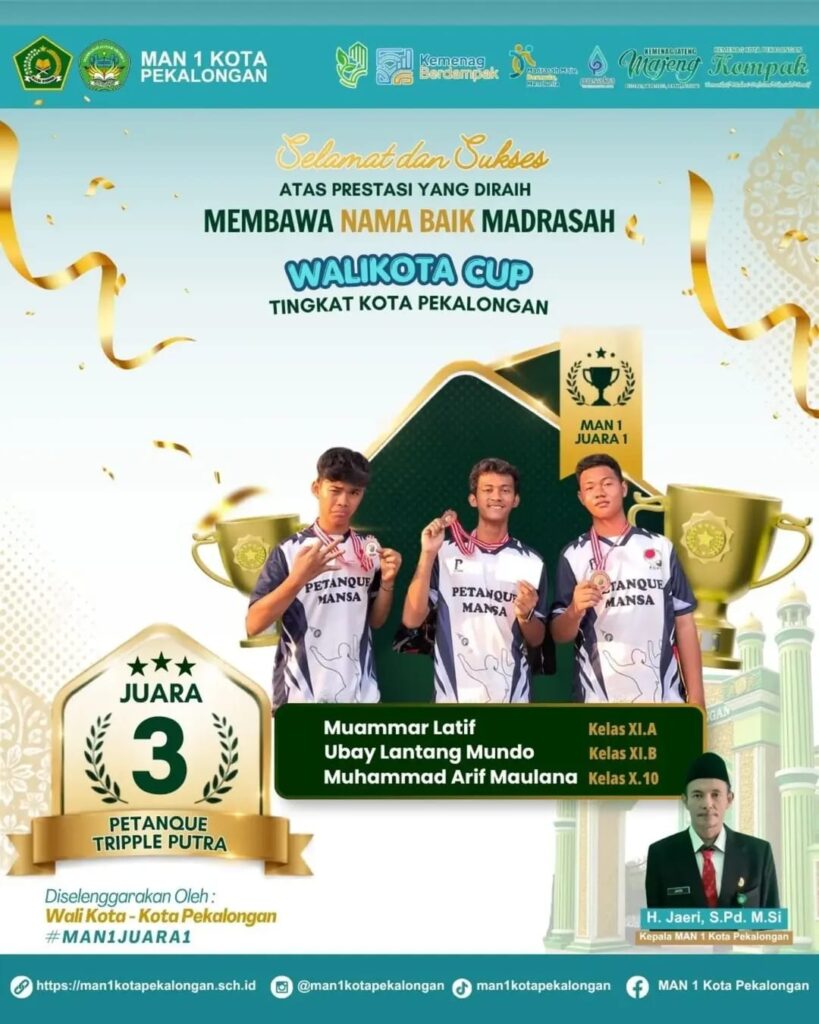 juara 3 pentaque tripple putra pada ajang walikota cup kota pekalongan 2026