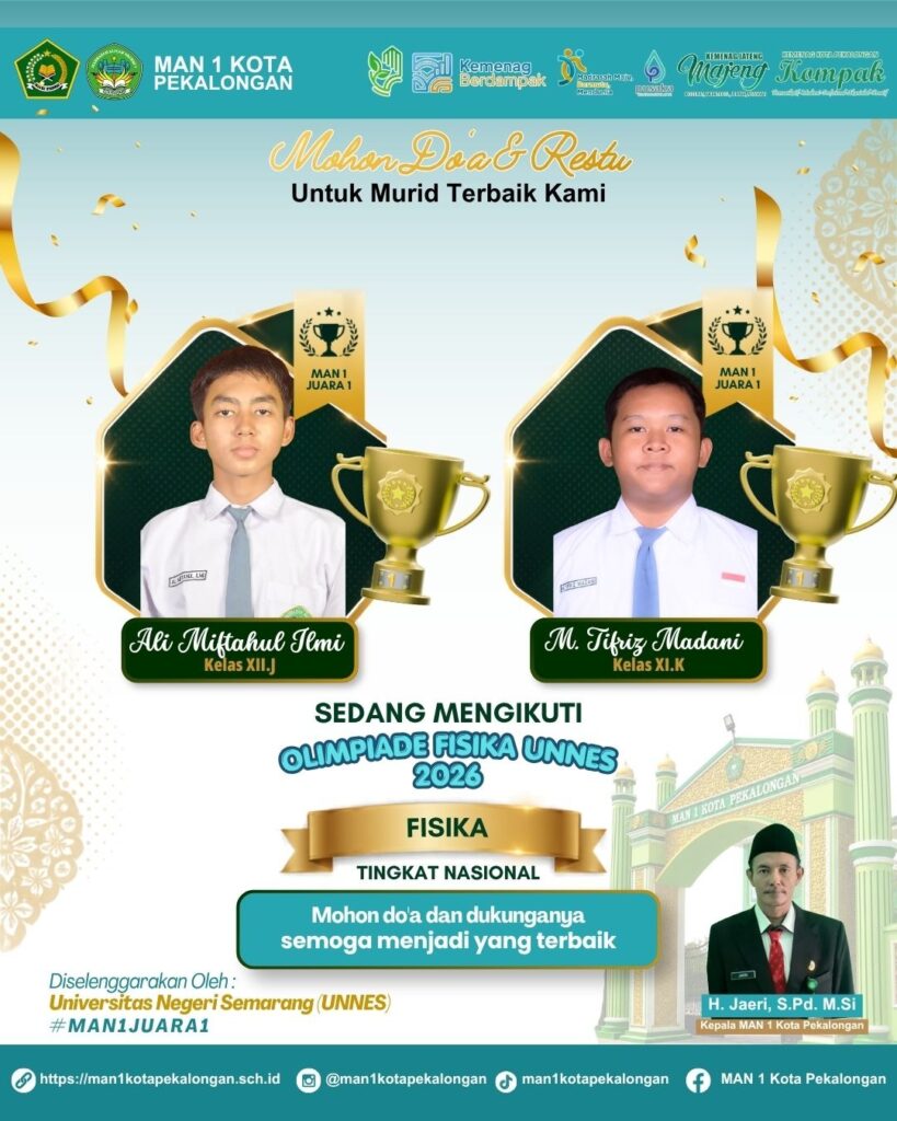 mohon doa restu untuk murid yang sedang mengikuti olimpiade fisika unnes 2026