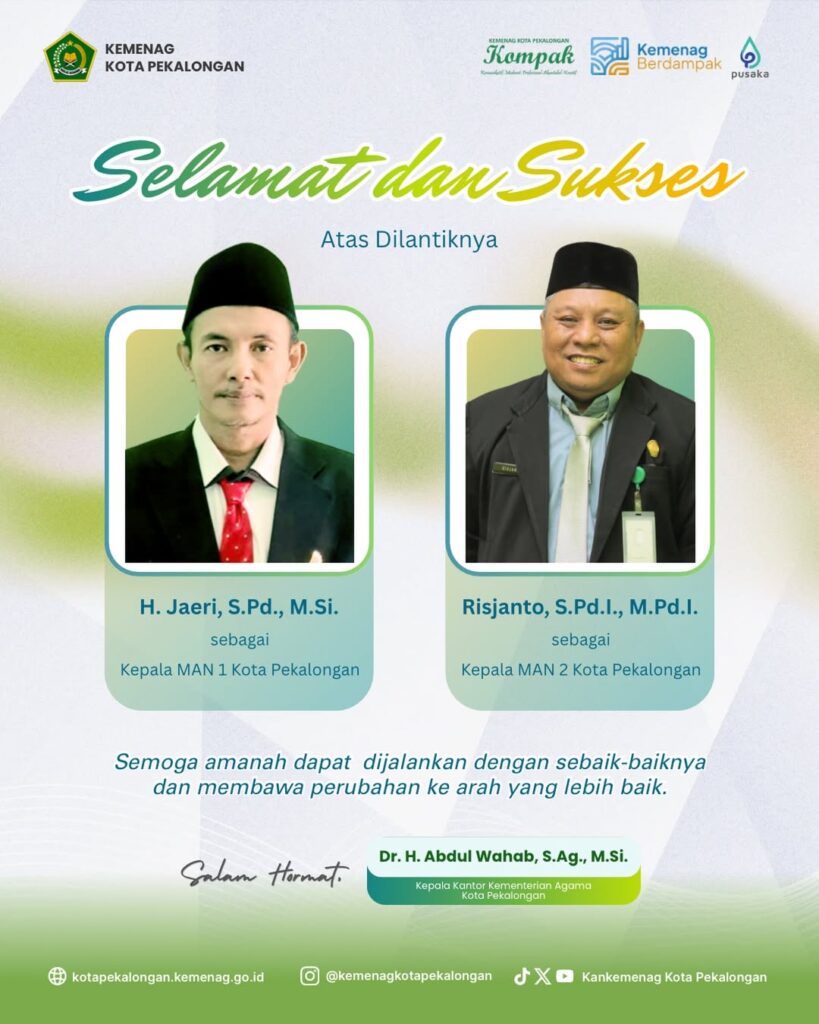 selamat atas dilantiknya kepala